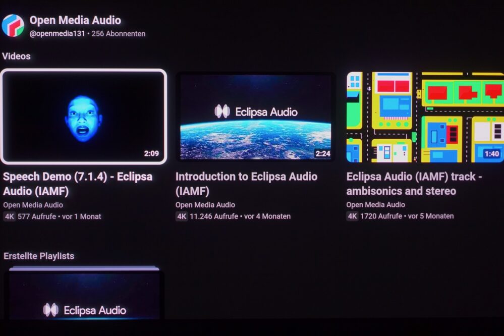 Samsung S95F Youtube Eclipsa Audio